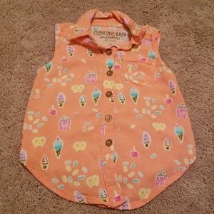 Cute coral colored toddler top